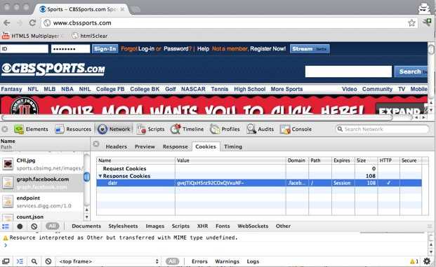 facbeook datr cookie